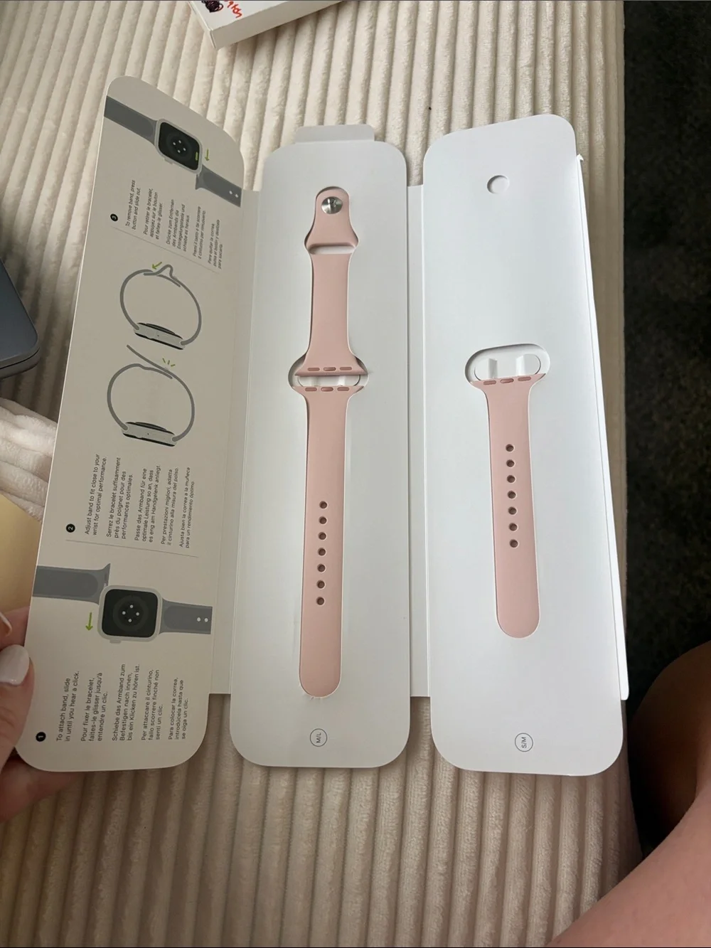 Apple Pink Silicone Sport Band for Smartwatch Applewatch SE & series 6